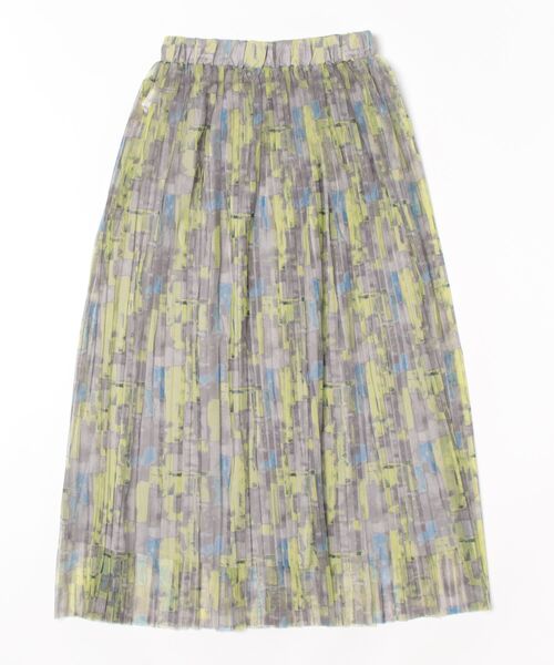 REAL CUBE（リアルキューブ）の「チュールプリーツぼかしプリント2wayスカート（スカート・レディース・イエロー系その他/パープル系その他・M）」の10枚目の写真