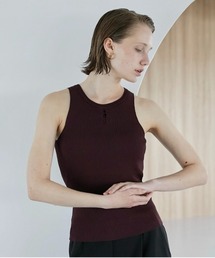 LA PEAU DE GEM | 【LA PEAU DE GEM】パット付きアメスリニット(タンクトップ)