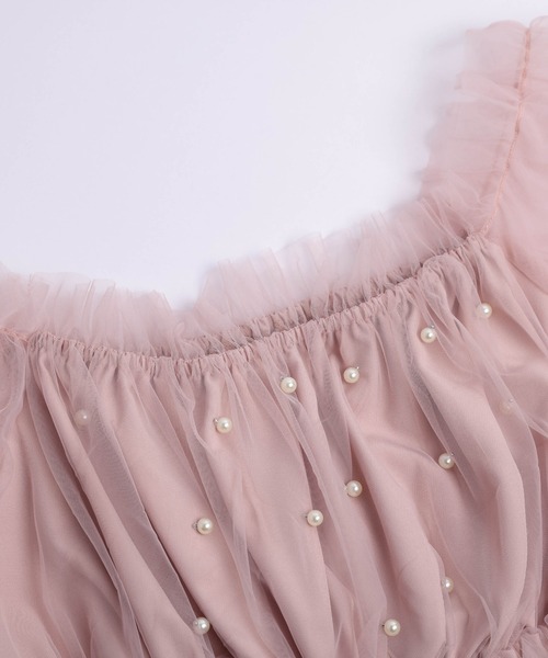 AMELY(エミリー)の「チュールパールボリューム袖ブラウス(シャツ/ブラウス・レディース・ピンク/ブラック/ホワイト・フリー)」の21枚目の写真