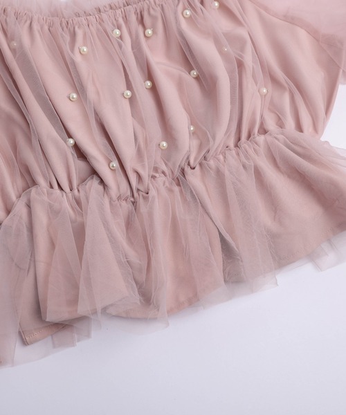 AMELY(エミリー)の「チュールパールボリューム袖ブラウス(シャツ/ブラウス・レディース・ピンク/ブラック/ホワイト・フリー)」の18枚目の写真