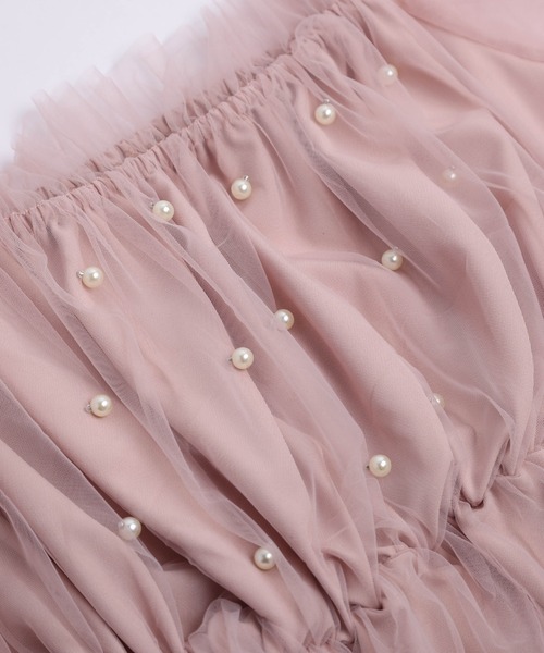 AMELY(エミリー)の「チュールパールボリューム袖ブラウス(シャツ/ブラウス・レディース・ピンク/ブラック/ホワイト・フリー)」の19枚目の写真