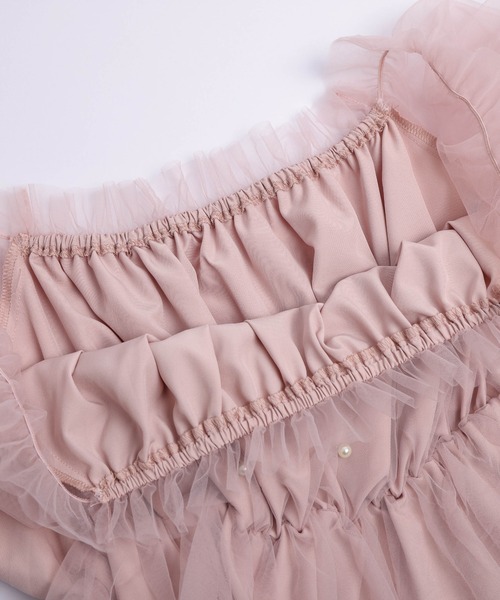 AMELY(エミリー)の「チュールパールボリューム袖ブラウス(シャツ/ブラウス・レディース・ピンク/ブラック/ホワイト・フリー)」の10枚目の写真
