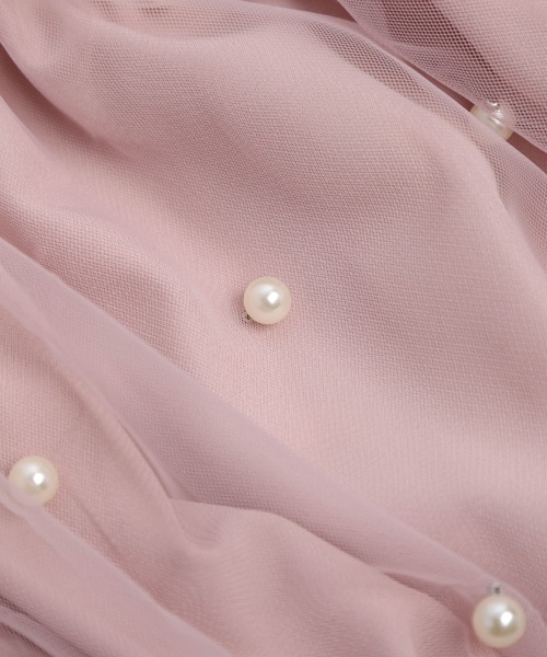 AMELY(エミリー)の「チュールパールボリューム袖ブラウス(シャツ/ブラウス・レディース・ピンク/ブラック/ホワイト・フリー)」の11枚目の写真