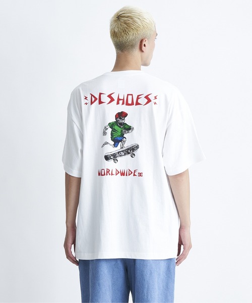 DC SHOES(ディーシーシューズ)の「24 SKATE SKULL SS/DCバックプリント半袖Tシャツ(Tシャツ/カットソー・メンズ・ブラック/ホワイト/サンドベージュ/ブラック系その他・MEDIUM/LARGE/X-LARGE)」の3枚目の写真