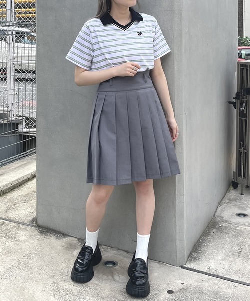 179/WG（イチナナキュウダブルジー）の「ラインデザイン ラガーＴシャツ／マルチボーダー（Tシャツ/カットソー・レディース・サックスブルー/ブラック/オフホワイト・FREE）」の18枚目の写真