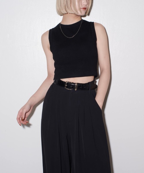 Lui's（ルイス）の「【mi-企画】ニットタンクトップ（Tシャツ/カットソー・レディース・ブラック/ホワイト/グレー・M/S）」の12枚目の写真