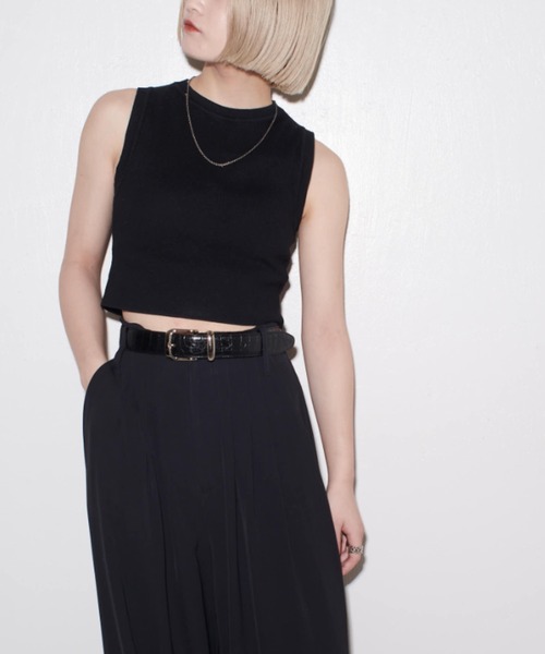 Lui's（ルイス）の「【mi-企画】ニットタンクトップ（Tシャツ/カットソー・レディース・ブラック/ホワイト/グレー・M/S）」の13枚目の写真