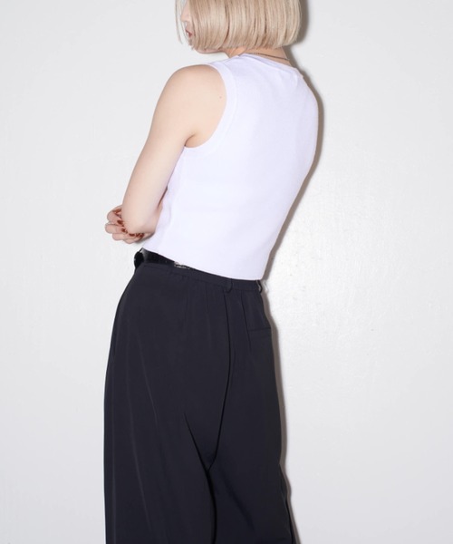 Lui's（ルイス）の「【mi-企画】ニットタンクトップ（Tシャツ/カットソー・レディース・ブラック/ホワイト/グレー・M/S）」の7枚目の写真