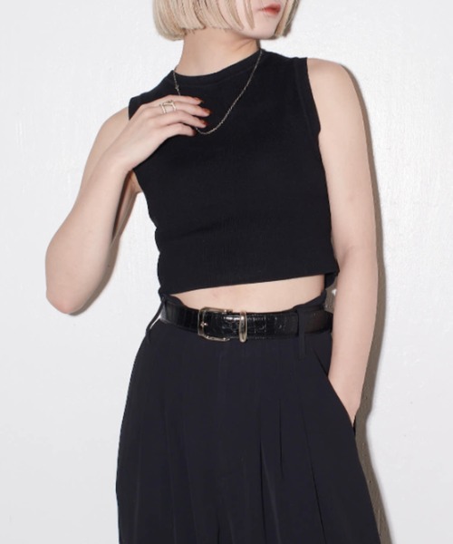 Lui's（ルイス）の「【mi-企画】ニットタンクトップ（Tシャツ/カットソー・レディース・ブラック/ホワイト/グレー・M/S）」の14枚目の写真