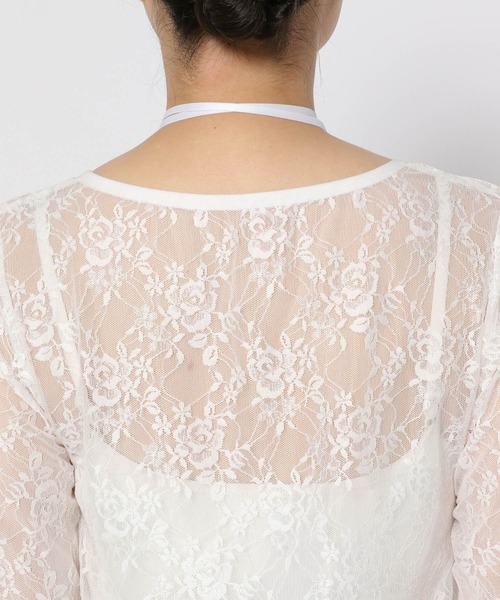 HARE（ハレ）の「レースシアーT(HARE)（Tシャツ/カットソー・レディース・ホワイト/ブラック・FREE）」の10枚目の写真