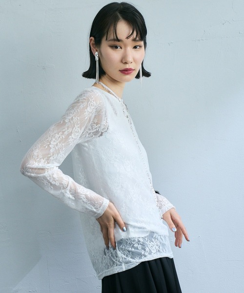 HARE（ハレ）の「レースシアーT(HARE)（Tシャツ/カットソー