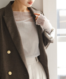 Noble | ラメシアークレープジャージーロングTシャツ(Tシャツ/カットソー)