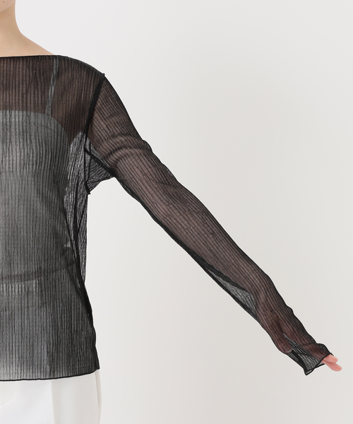 noble ラメシアークレープジャージーロングTシャツ Noble（ノーブル）の「ラメシアークレープジャージーロングT