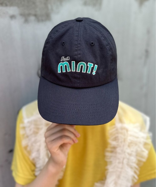 セール】【newhattan】刺繍ロゴCAP・NOT YOURS/MINT! 【PT NO