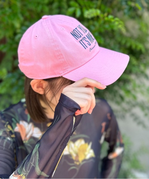 セール】【newhattan】刺繍ロゴCAP・NOT YOURS/MINT! 【PT NO