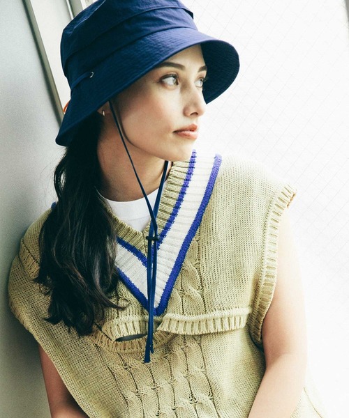 HUNTISM(ハンティズム)の「Nylon Safari Hat / サファリ ハット(ハット・レディース・オリーブ/ブラック・FREE)」の6枚目の写真