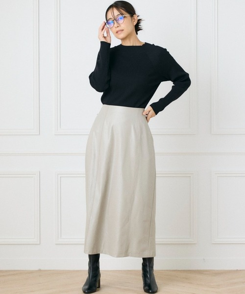 INED CLARO（イネドクラロ）の「ヴィンテージラメナロースカート（スカート・レディース・サンドグレー/ブラウン・フリー）」の7枚目の写真