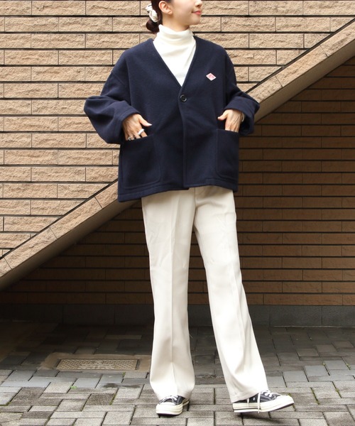 DANTON（ダントン）の「DANTON/ダントン　ウールVネックジャケット　WOOL V NECK JACKET　DT-A0542 SWP（その他アウター・レディース・ネイビー/グレー・38）」の6枚目の写真