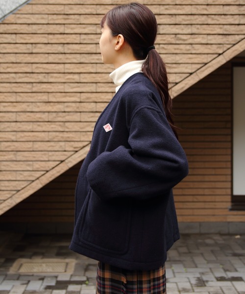 DANTON（ダントン）の「DANTON/ダントン　ウールVネックジャケット　WOOL V NECK JACKET　DT-A0542 SWP（その他アウター・レディース・ネイビー/グレー・38）」の20枚目の写真