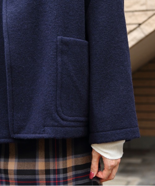 DANTON（ダントン）の「DANTON/ダントン　ウールVネックジャケット　WOOL V NECK JACKET　DT-A0542 SWP（その他アウター・レディース・ネイビー/グレー・38）」の19枚目の写真