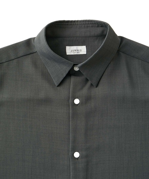 JUNRED（ジュンレッド）の「シアードライビックシャツ（シャツ/ブラウス・メンズ・チャコールグレー/ホワイト/オレンジ・L/S/M）」の5枚目の写真