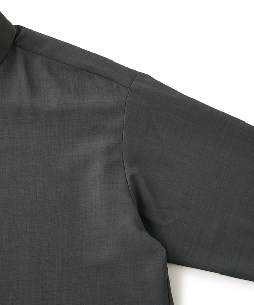 JUNRED（ジュンレッド）の「シアードライビックシャツ（シャツ/ブラウス・メンズ・チャコールグレー/ホワイト/オレンジ・L/S/M）」の6枚目の写真