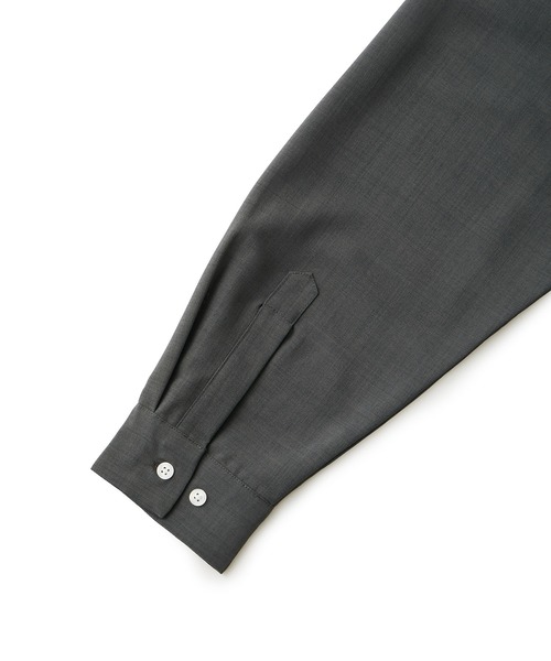 JUNRED（ジュンレッド）の「シアードライビックシャツ（シャツ/ブラウス・メンズ・チャコールグレー/ホワイト/オレンジ・L/S/M）」の8枚目の写真