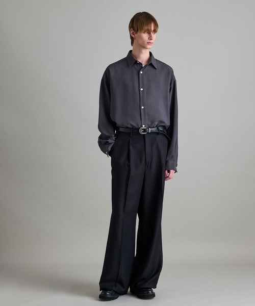 JUNRED（ジュンレッド）の「シアードライビックシャツ（シャツ/ブラウス・メンズ・チャコールグレー/ホワイト/オレンジ・L/S/M）」の22枚目の写真