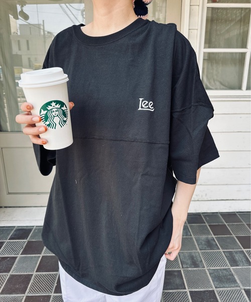Lee（リー）の「LEE / ROUND HEM S/S TEE / LT3148（Tシャツ/カットソー・レディース・ホワイト/ブラック/ブラック系その他/ホワイト系その他・X-LARGE）」の3枚目の写真