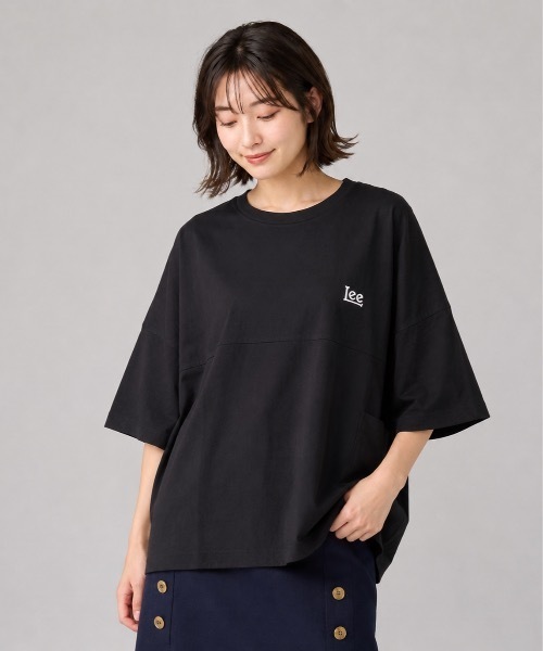 Lee（リー）の「LEE / ROUND HEM S/S TEE / LT3148（Tシャツ/カットソー・レディース・ホワイト/ブラック/ブラック系その他/ホワイト系その他・X-LARGE）」の9枚目の写真