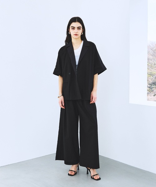 STERNBERG（スタンバーグ）の「カラミサテンワイドパンツ（その他パンツ・レディース・ブラック・LARGE/MEDIUM）」の2枚目の写真