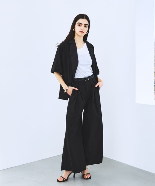 STERNBERG（スタンバーグ）の「カラミサテンワイドパンツ（その他パンツ・レディース・ブラック・LARGE/MEDIUM）」の3枚目の写真