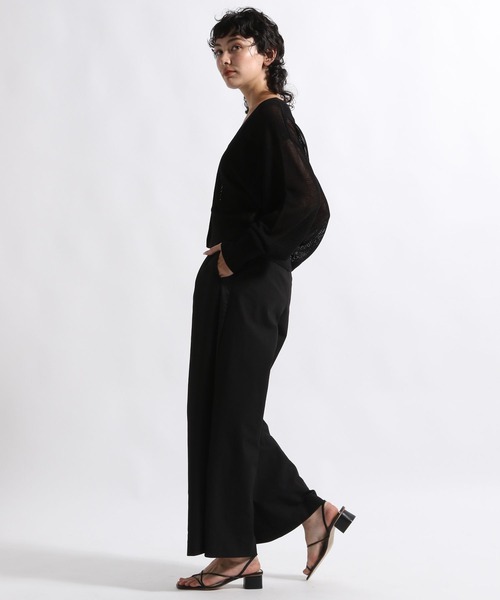 STERNBERG（スタンバーグ）の「カラミサテンワイドパンツ（その他パンツ・レディース・ブラック・LARGE/MEDIUM）」の9枚目の写真