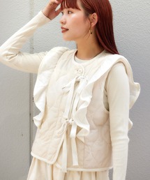 RODEO CROWNS WIDE BOWL | キルティングフリルベスト(ベスト)