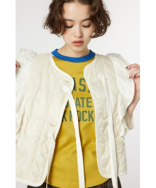 RODEO CROWNS WIDE BOWL(ロデオクラウンズワイドボウル)の「キルティングフリルベスト(ベスト・レディース・アイボリー/カーキ/カモフラージュ・FREE)」の17枚目の写真