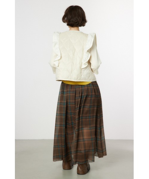 RODEO CROWNS WIDE BOWL(ロデオクラウンズワイドボウル)の「キルティングフリルベスト(ベスト・レディース・アイボリー/カーキ/カモフラージュ・FREE)」の21枚目の写真