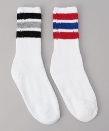 Railroad Sock（レイルロードソック）の「【お得な２足セット】Railroad sock　ラインクルーソックス（ソックス/靴下）」