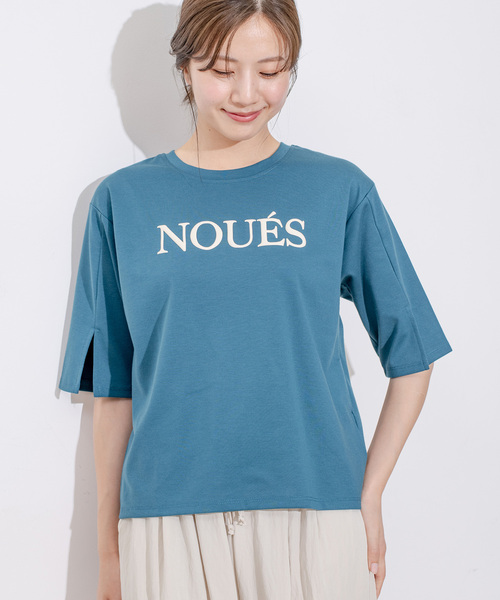 Jayro（ジャイロ）の「ポンチロゴプリントTシャツ（Tシャツ/カットソー・レディース・ブルー系その他4/ホワイト系その他/ネイビー/イエロー・FREE）」の3枚目の写真