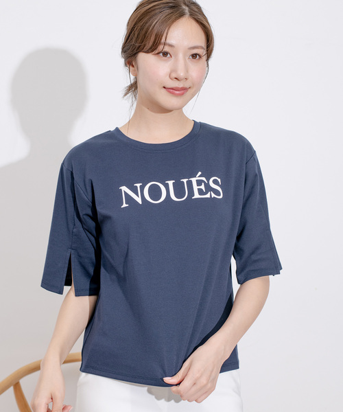 Jayro（ジャイロ）の「ポンチロゴプリントTシャツ（Tシャツ/カットソー・レディース・ブルー系その他4/ホワイト系その他/ネイビー/イエロー・FREE）」の5枚目の写真