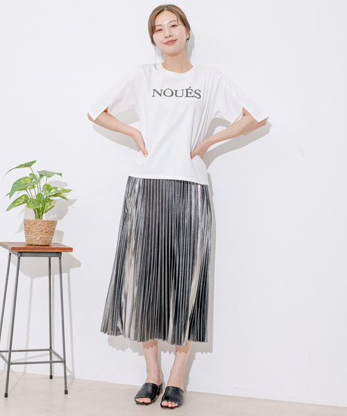 Jayro（ジャイロ）の「ポンチロゴプリントTシャツ（Tシャツ/カットソー・レディース・ブルー系その他4/ホワイト系その他/ネイビー/イエロー・FREE）」の15枚目の写真