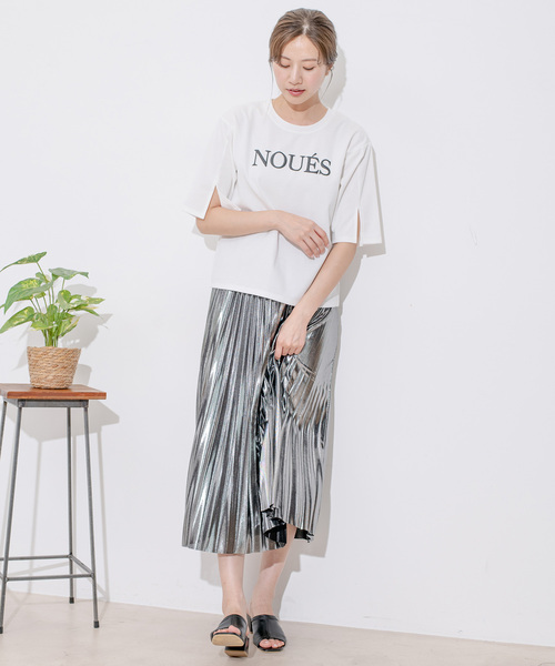 Jayro（ジャイロ）の「ポンチロゴプリントTシャツ（Tシャツ/カットソー・レディース・ブルー系その他4/ホワイト系その他/ネイビー/イエロー・FREE）」の16枚目の写真