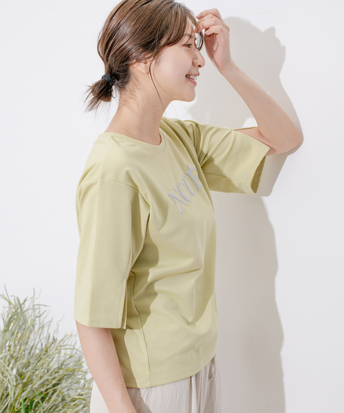 Jayro（ジャイロ）の「ポンチロゴプリントTシャツ（Tシャツ/カットソー・レディース・ブルー系その他4/ホワイト系その他/ネイビー/イエロー・FREE）」の19枚目の写真