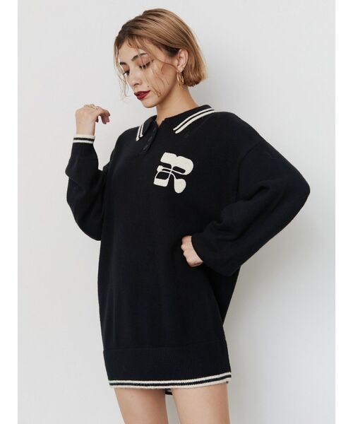 【セール】ワンポイントポロニットトップス（ニット/セーター）｜EVRIS（エヴリス）