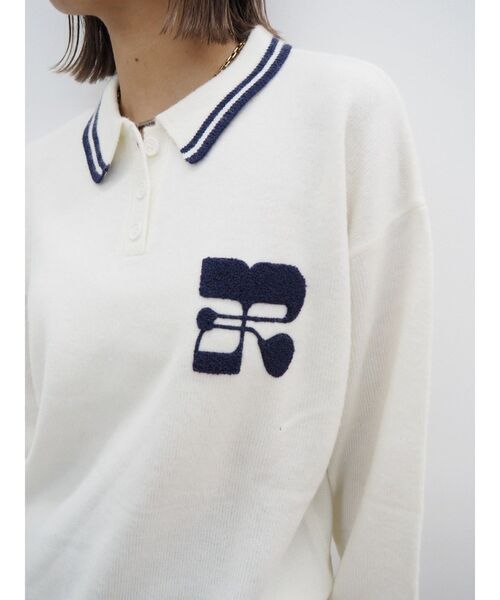 【セール】ワンポイントポロニットトップス（ニット/セーター）｜EVRIS（エヴリス）