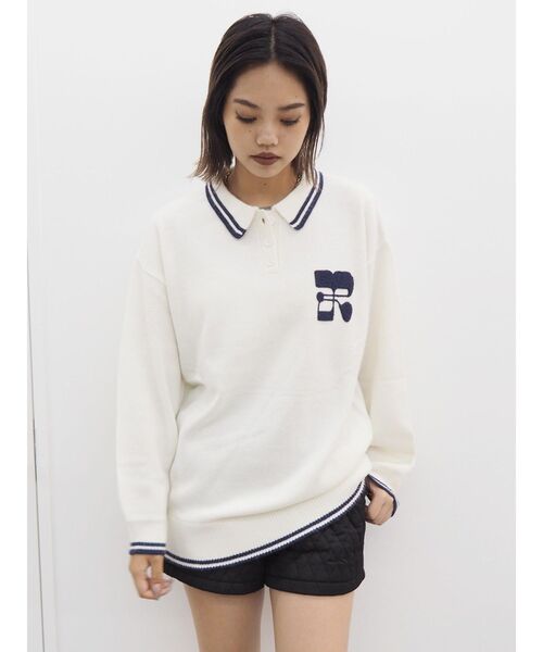 【セール】ワンポイントポロニットトップス（ニット/セーター）｜EVRIS（エヴリス）
