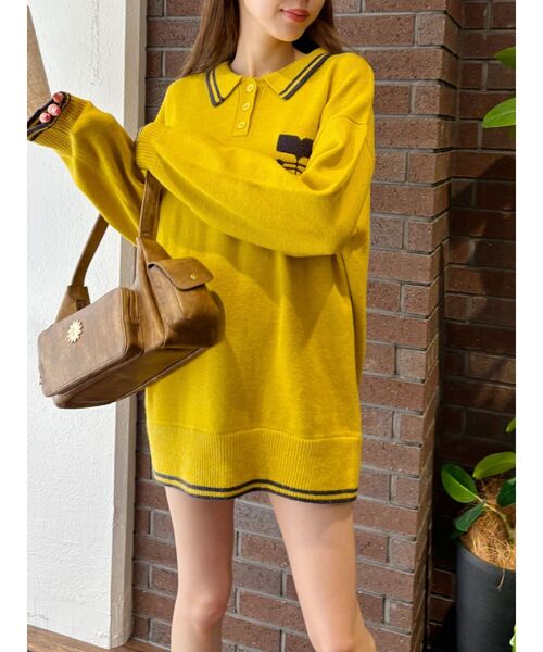 【セール】ワンポイントポロニットトップス（ニット/セーター）｜EVRIS（エヴリス）