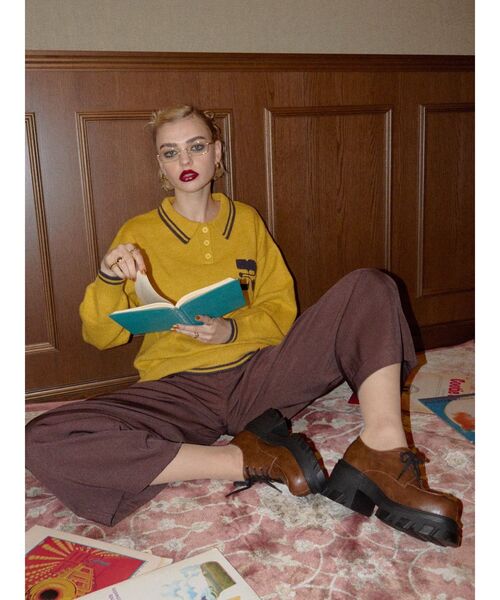 【セール】ワンポイントポロニットトップス（ニット/セーター）｜EVRIS（エヴリス）