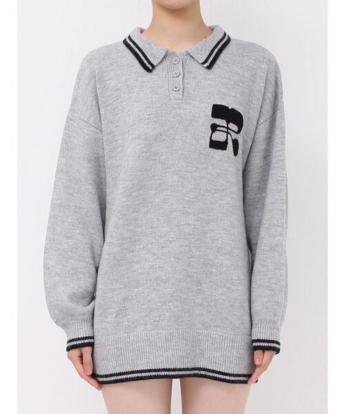 【セール】ワンポイントポロニットトップス（ニット/セーター）｜EVRIS（エヴリス）