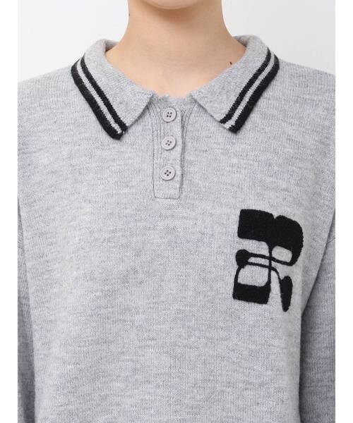 【セール】ワンポイントポロニットトップス（ニット/セーター）｜EVRIS（エヴリス）