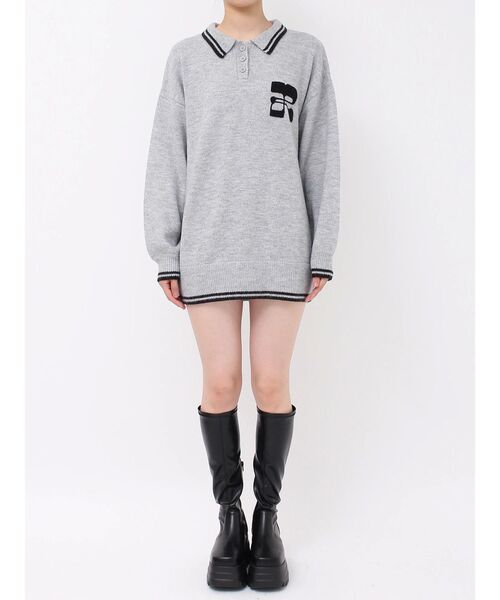 【セール】ワンポイントポロニットトップス（ニット/セーター）｜EVRIS（エヴリス）